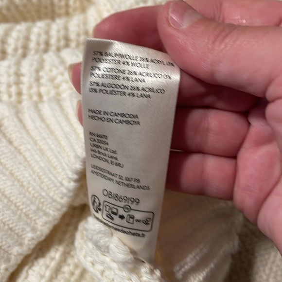 Maeve V-Neck Sculptured Pullover Sweater size medium - Picture 5 of 5